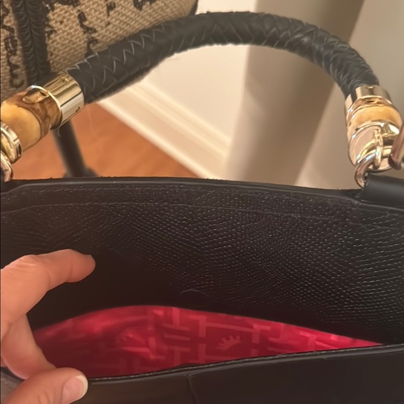 ELAINE TURNER Elegant Black Handbag Snakeskin - Picture 11 of 15